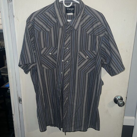 Wrangler Other - Vintage Wrangler Western Wear Shirt 2XT Striped Cowboy Country
